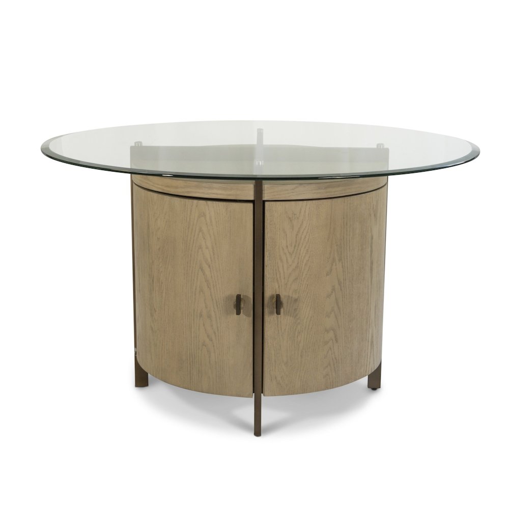 Rio Vista - 54" Round Dining Table with Storage - Muted Earth Tones and Clay. Picture 12