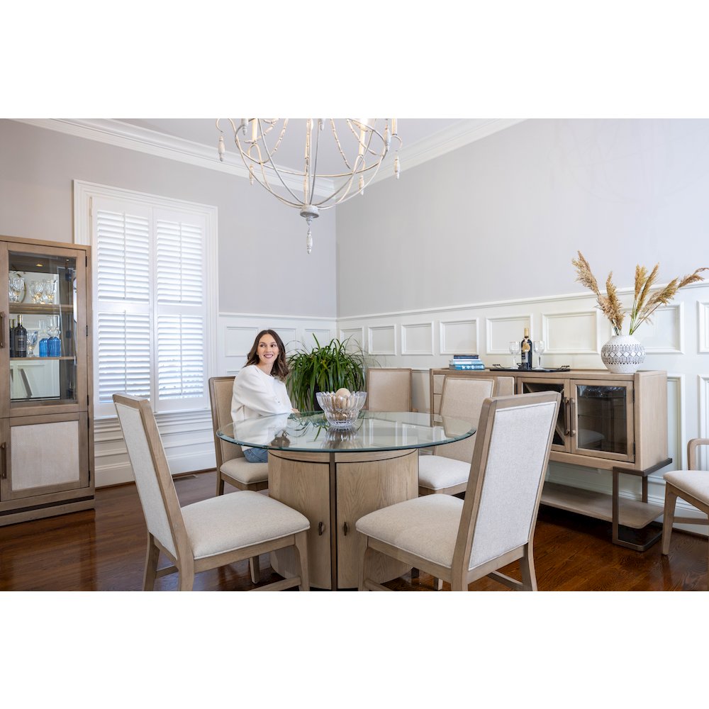 Rio Vista - 54" Round Dining Table with Storage - Muted Earth Tones and Clay. Picture 9