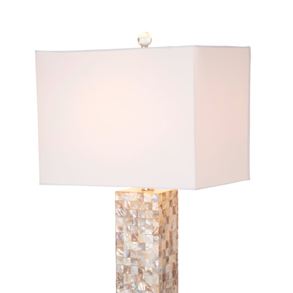 Harper - 29" Nature Mother of Pearl Table Lamp with Crystals - Set of 2. Picture 4