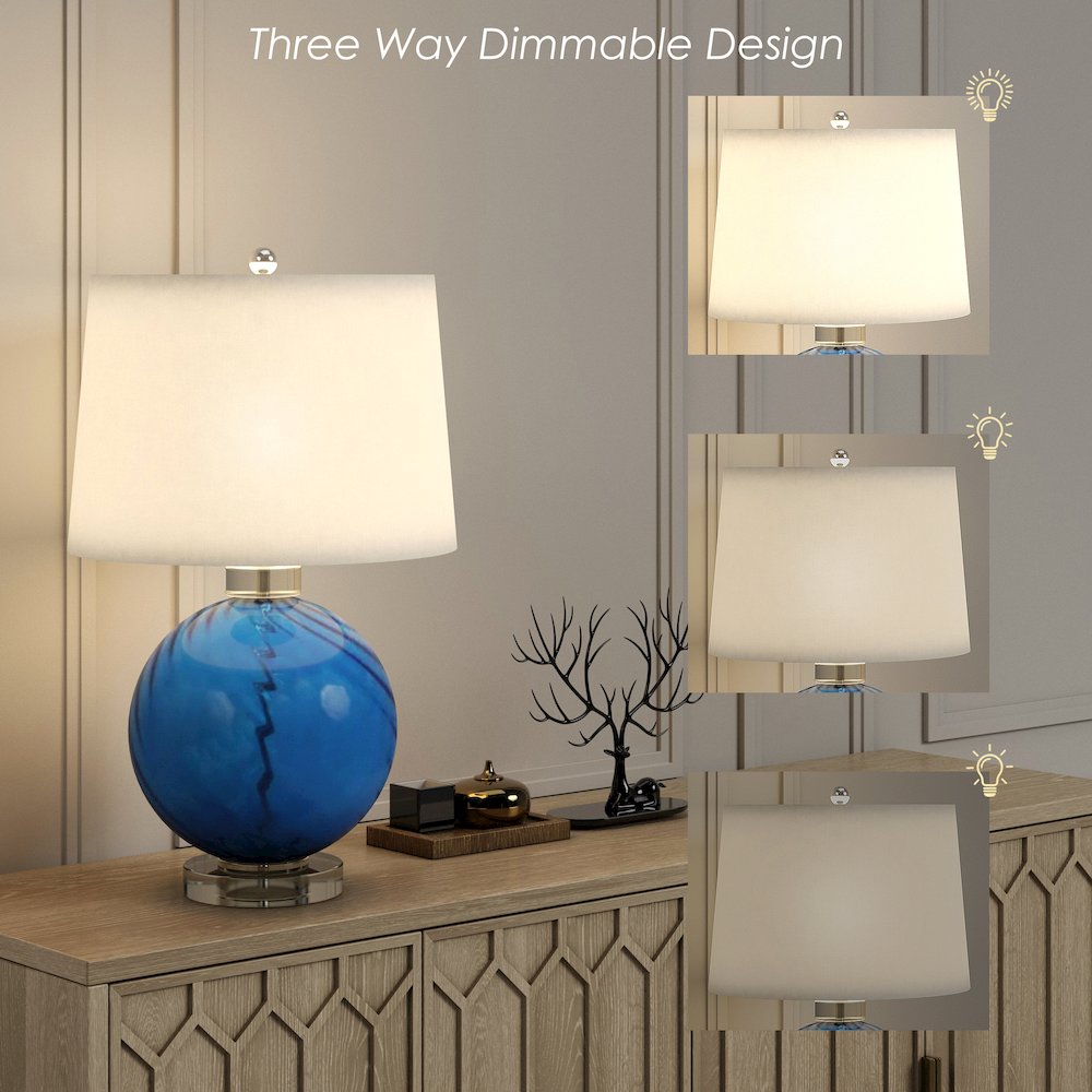 Clarity, 28" Cobalt Blue Glass Table Lamp (1/Box). Picture 2