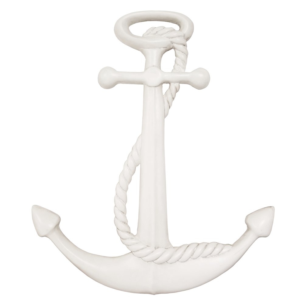 Monaco - Round End Table - Anchor Insert - Blanc Finish. Picture 13