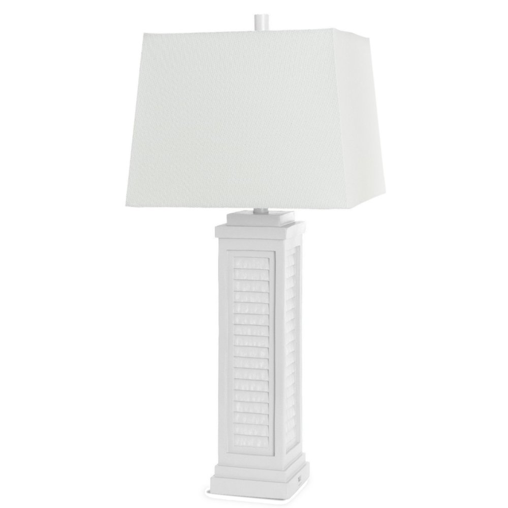 Shutter - 32" Table Lamp with USB - Set of 2 - White Finish. Picture 4