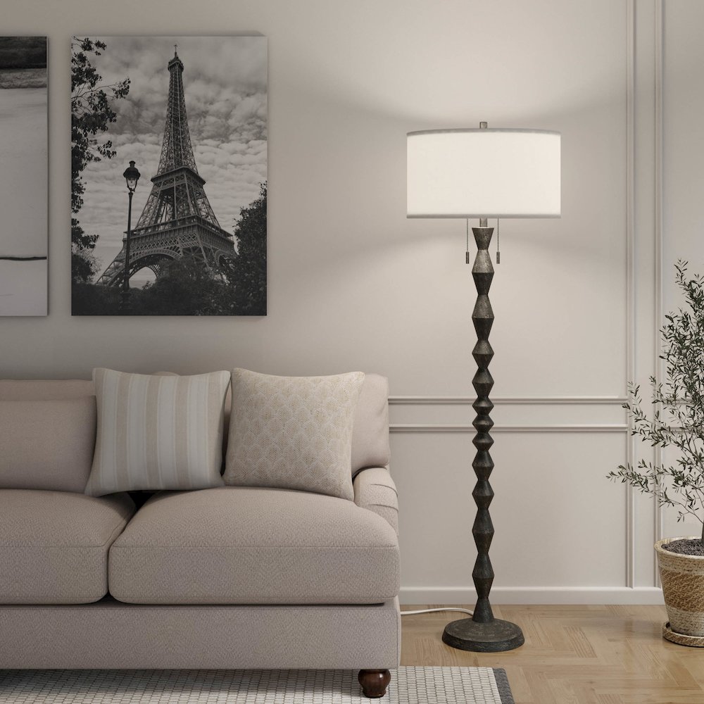Zenith - 66" Floor Lamp - Black Finish. Picture 5