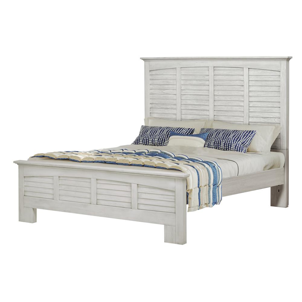 Surfside - Bed - Queen - Weathered White Finish. Picture 5