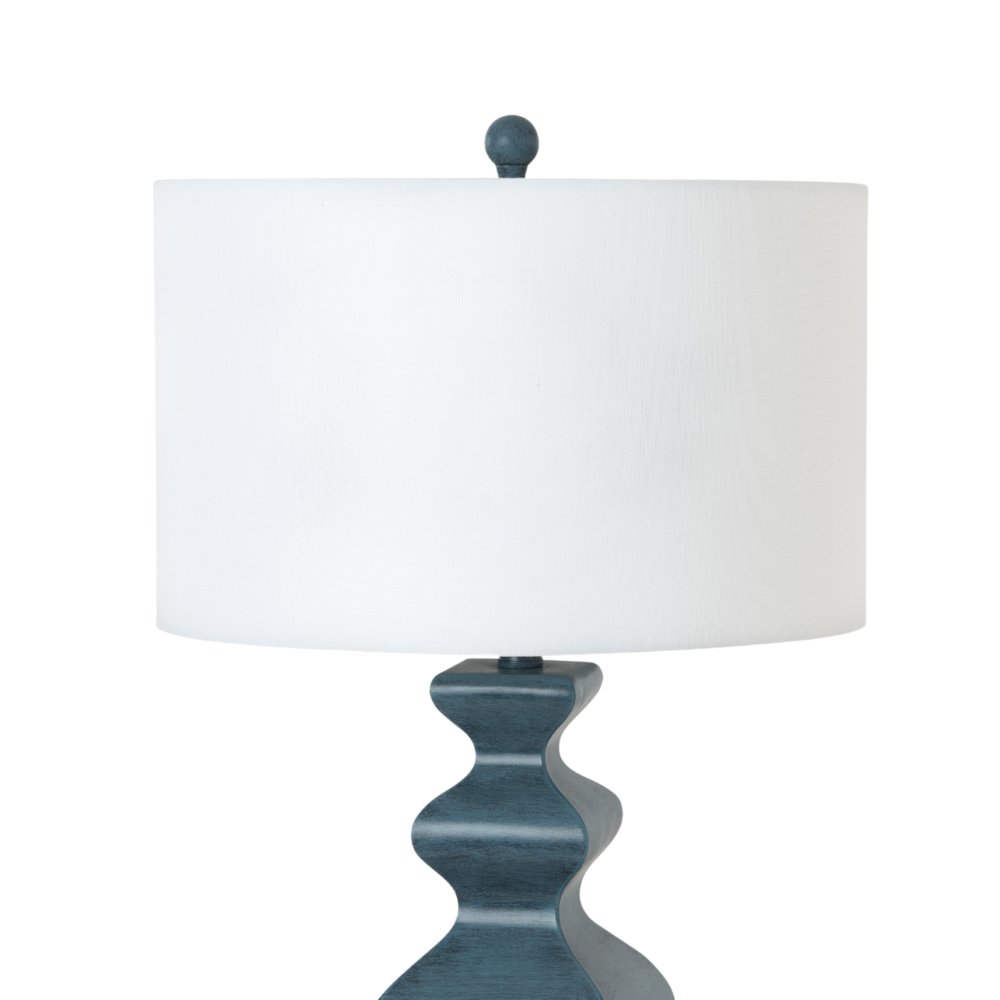Cyrus 32" Blue Polyresin Table lamp, (Set of 2). Picture 3