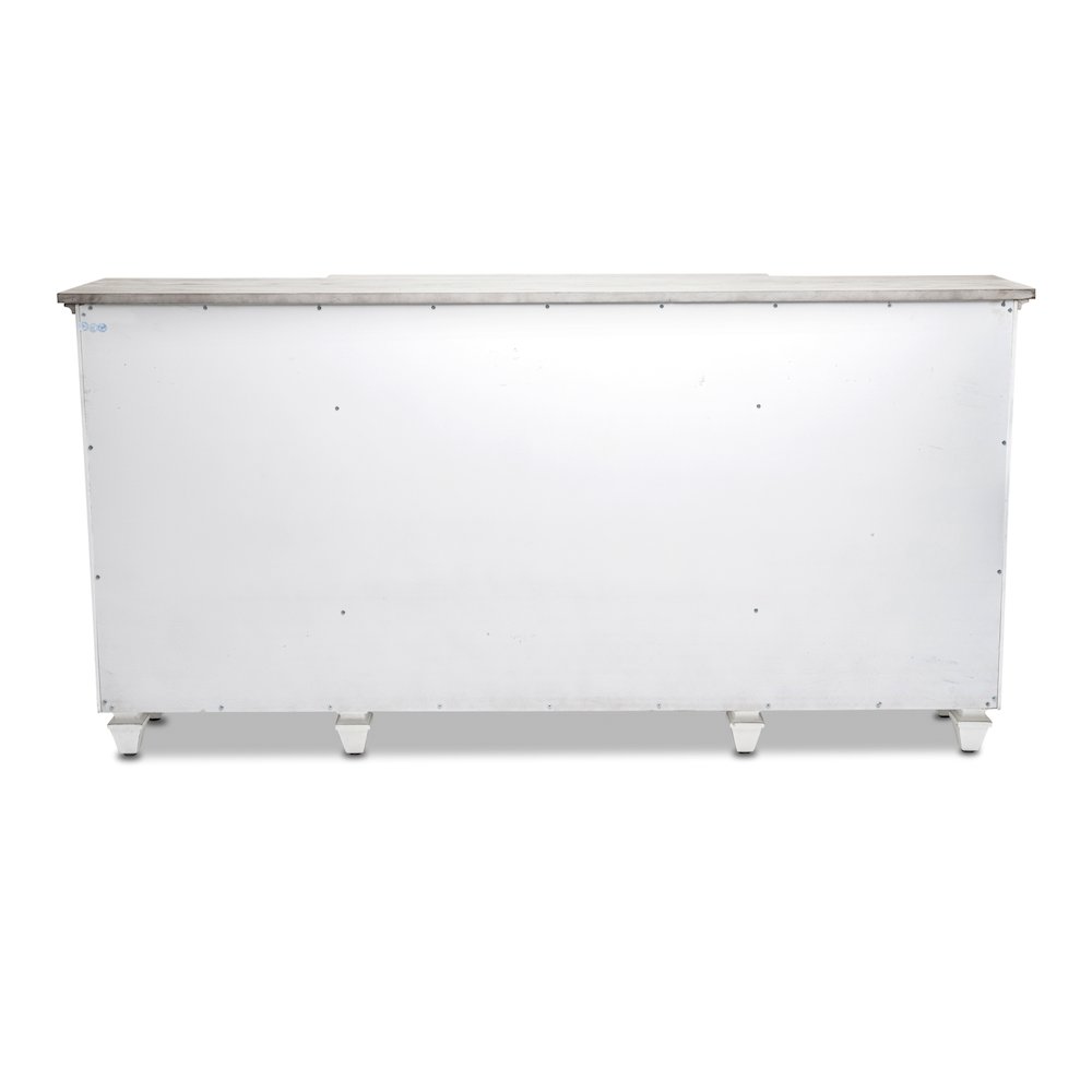Islamorada - 4-Door Credenza - Dapple Grey and Blanc Finish. Picture 8