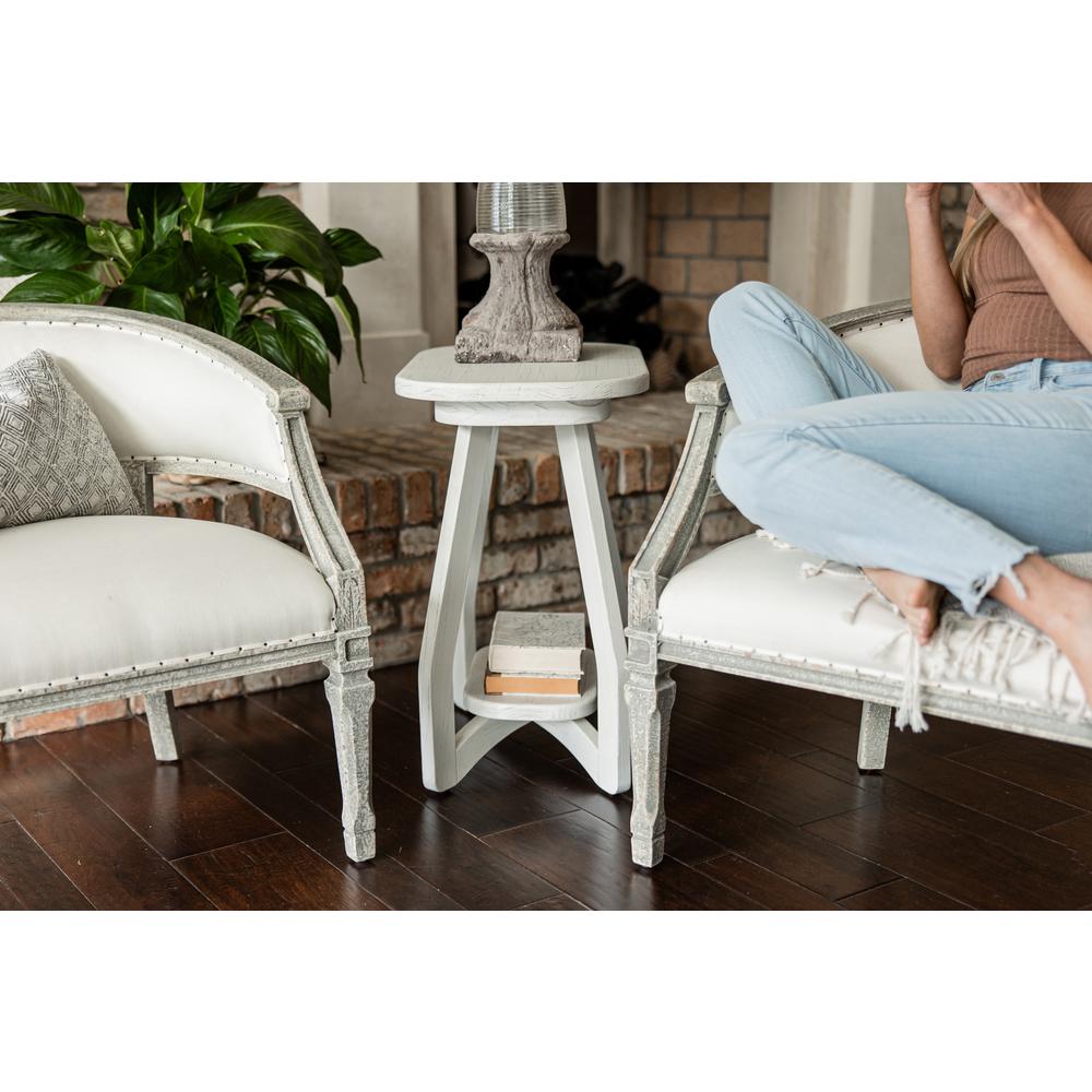 Surfside - Chairside Table - Weathered White Finish. Picture 10