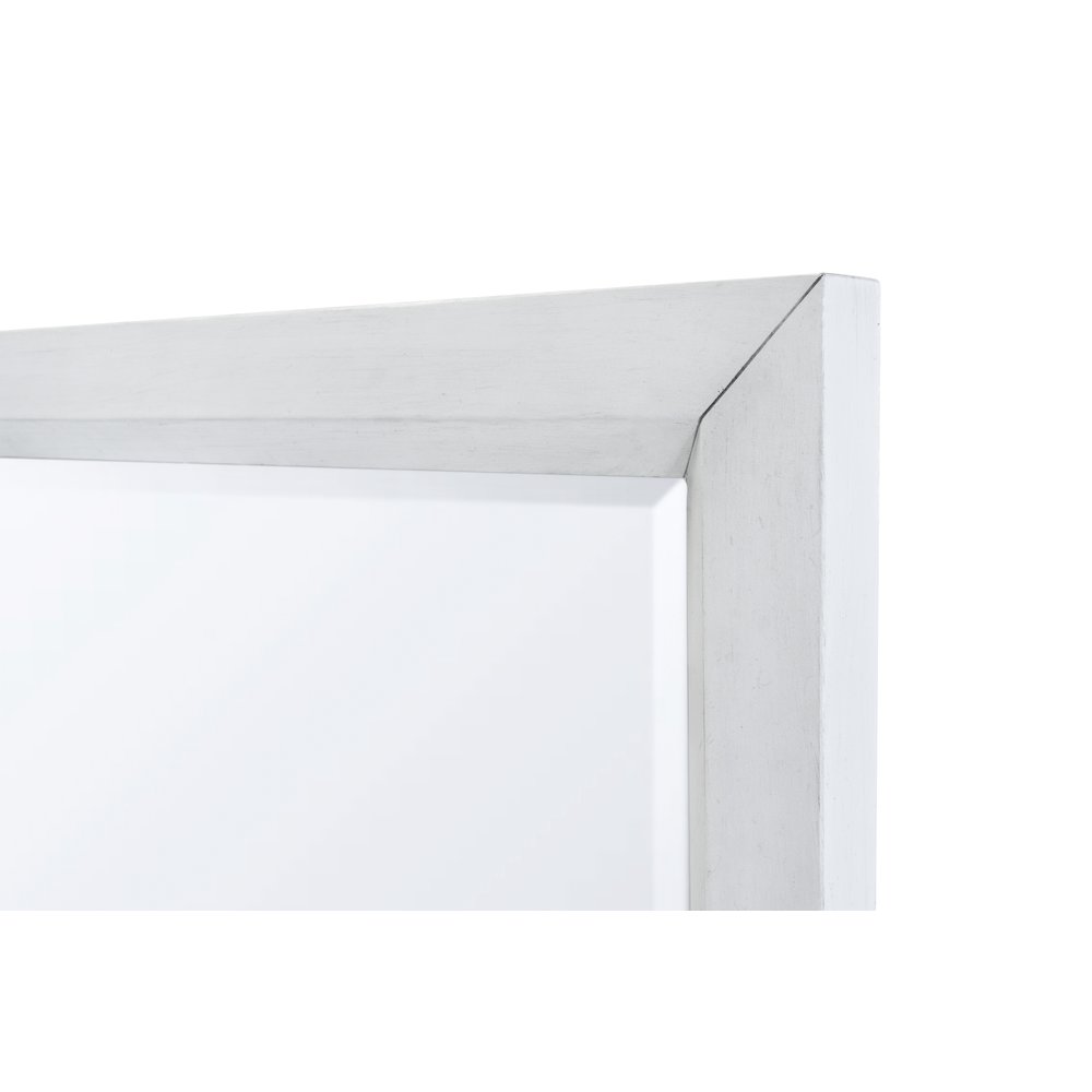 Point Breeze Mirror Fresh White Finish with Soft Grey Glaze. Picture 2