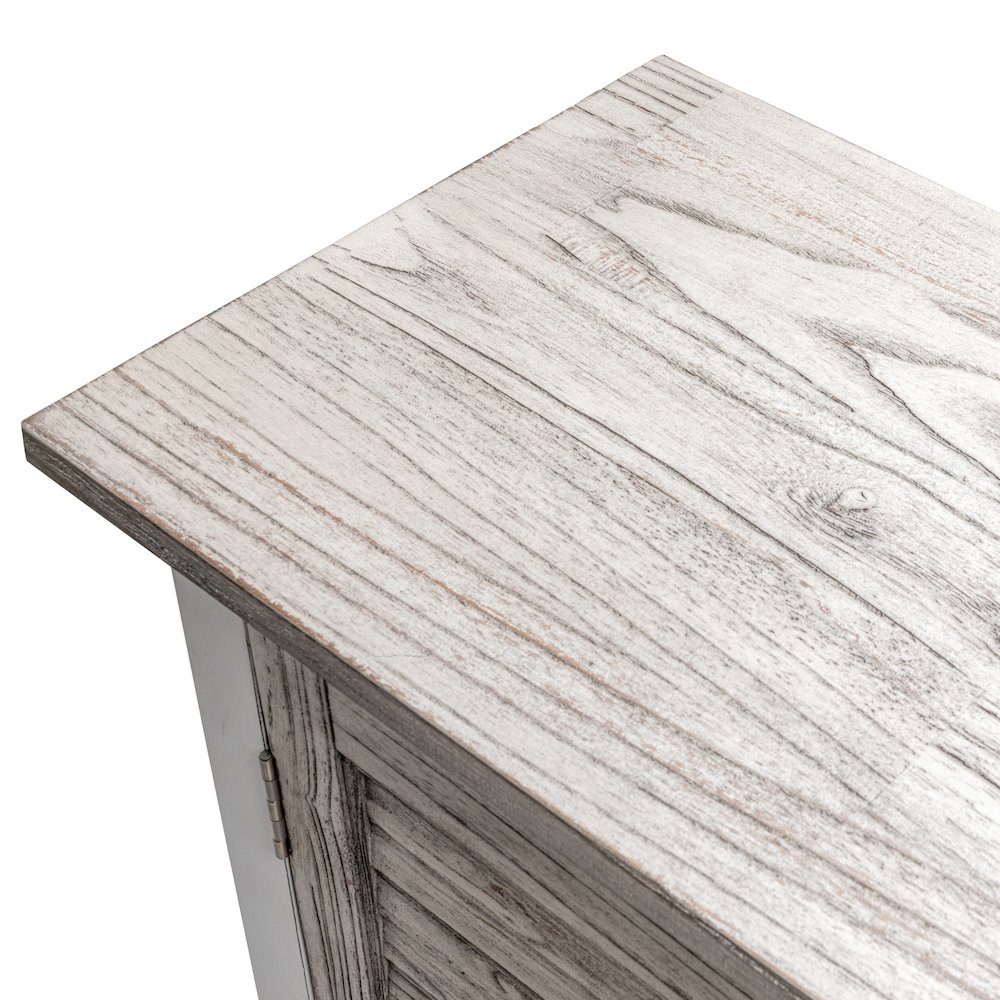 Islamorada - 4-Door Credenza - Dapple Grey and Blanc Finish. Picture 2