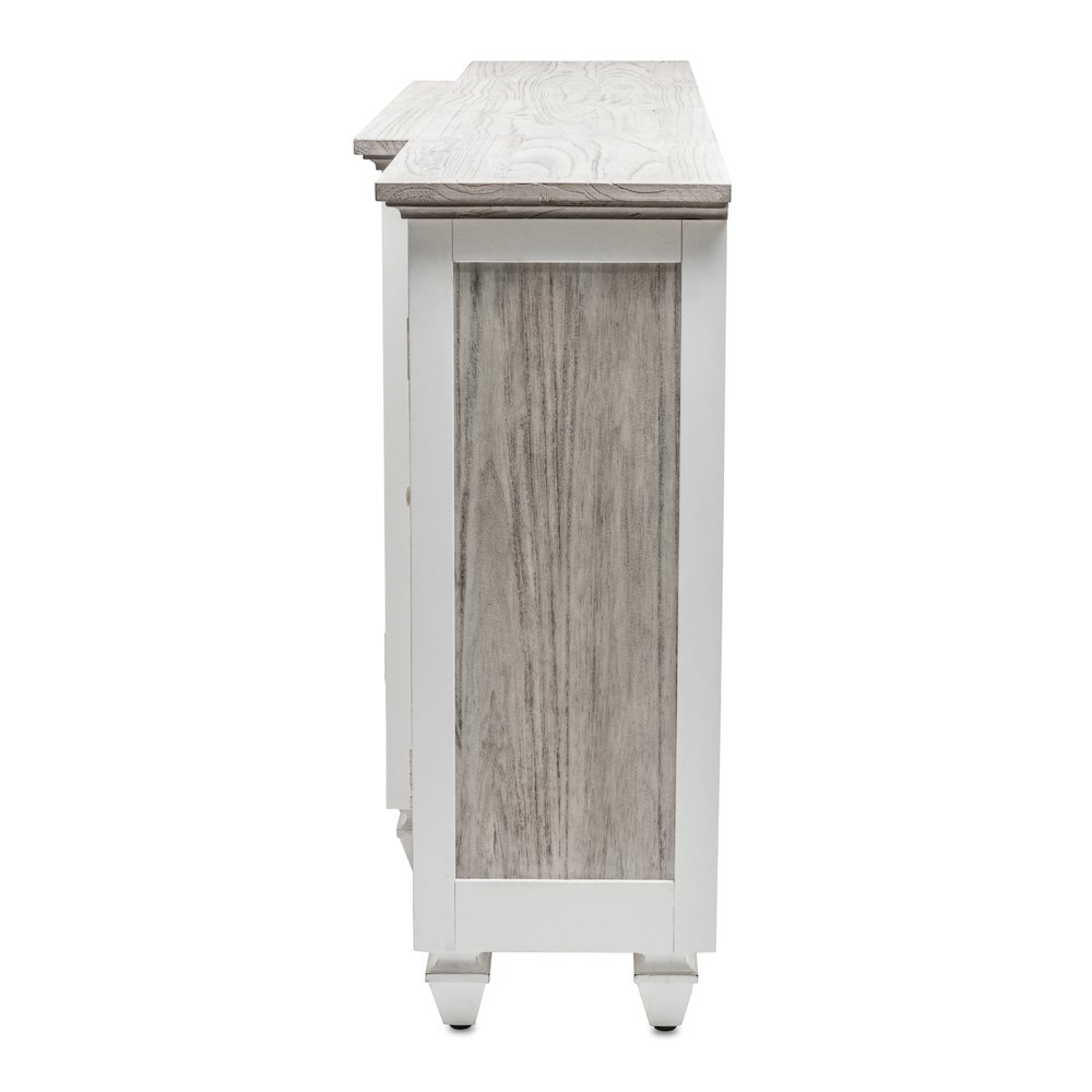 Islamorada - 4-Door Credenza - Dapple Grey and Blanc Finish. Picture 6