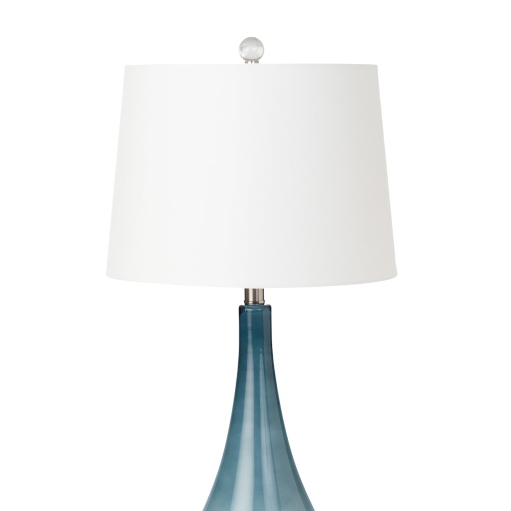 Serenity - 30.5" Glass Table Lamp - Set of 2 - Blue, White Finish. Picture 3