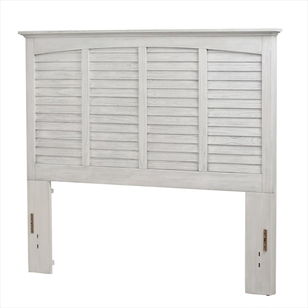 Surfside - Headboard - Queen - Weathered White Finish. Picture 8