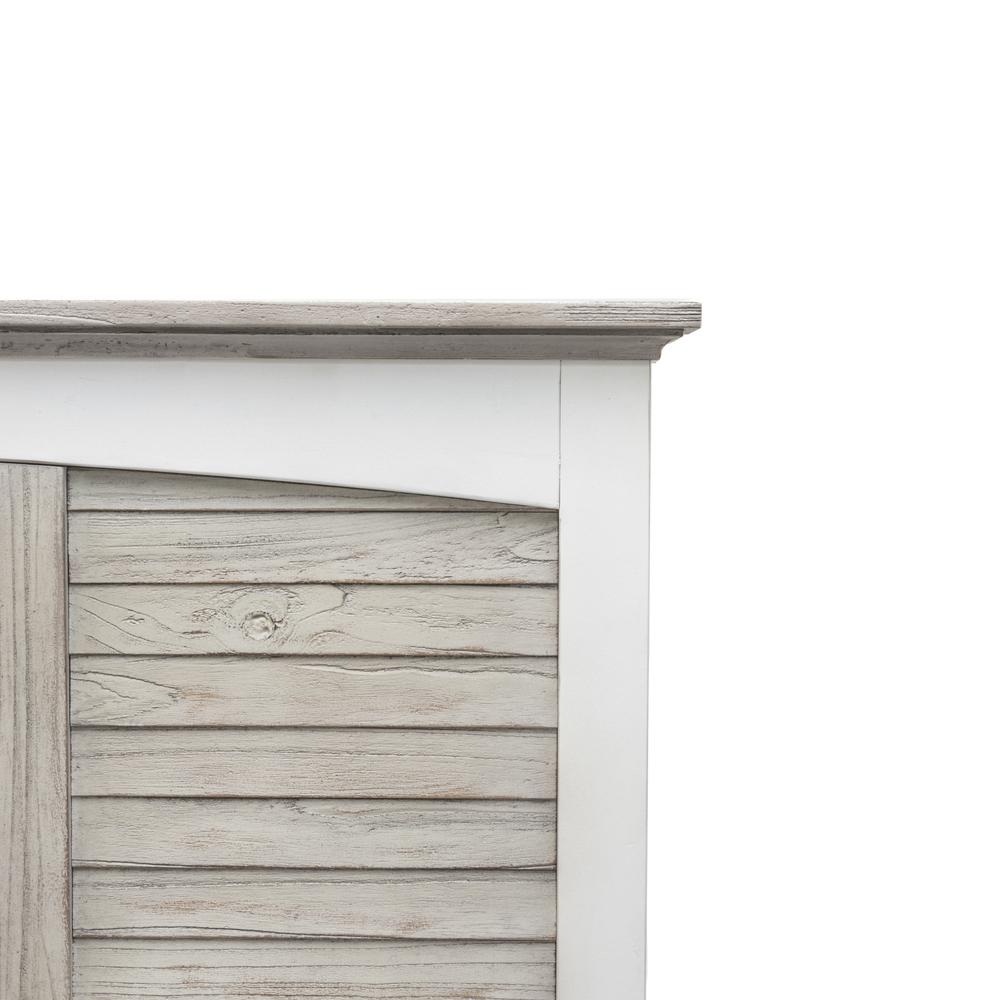Islamorada - Headboard - Queen - Dapple Grey and Blanc Finish. Picture 4