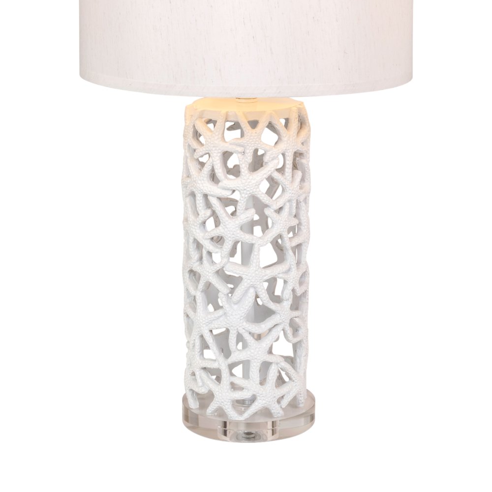 Darla - 30" Poly Star Table Lamp - Set of 2 - White Finish. Picture 4
