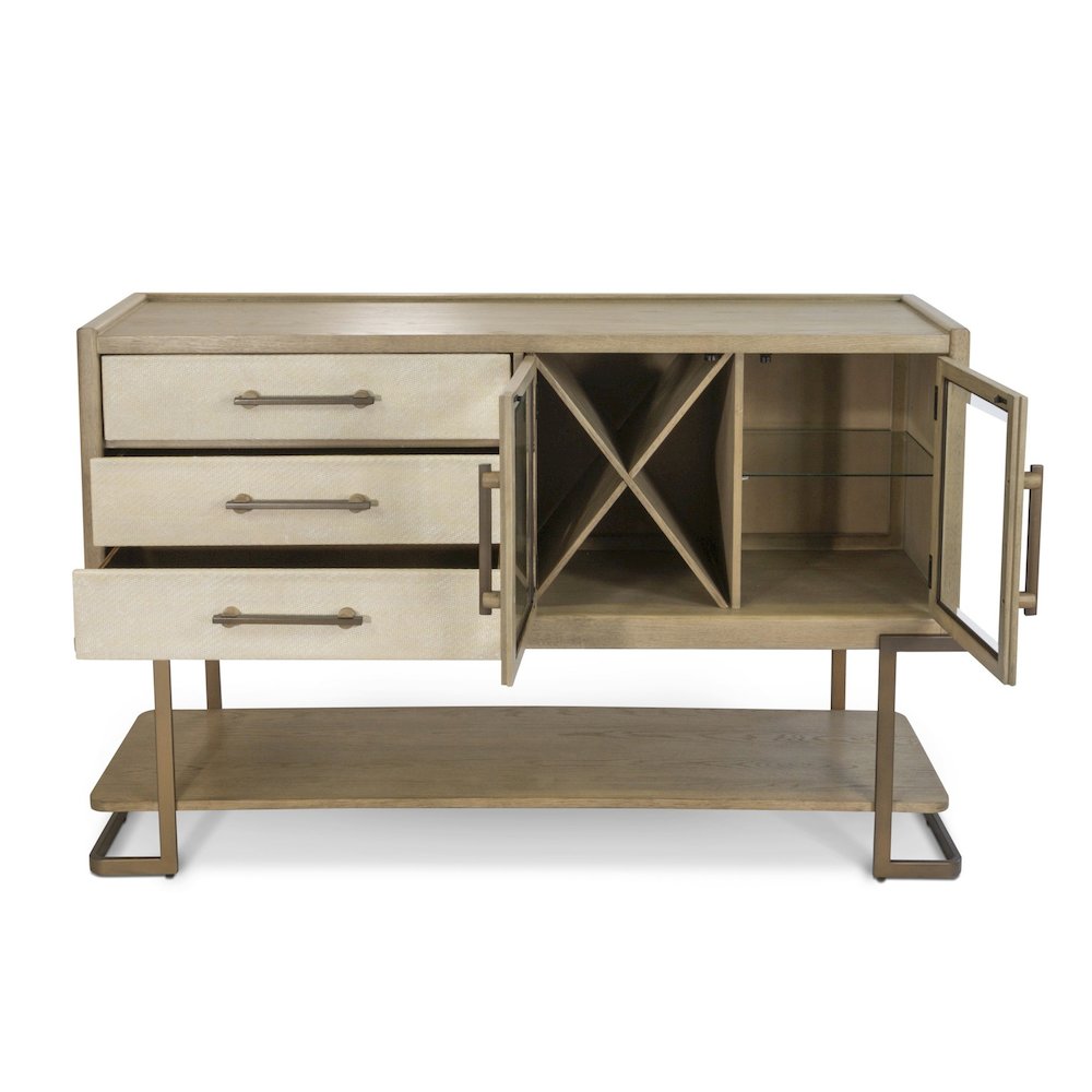 Rio Vista - 61" Credenza with Reversible Panels - Muted Earth Tones and Clay. Picture 3