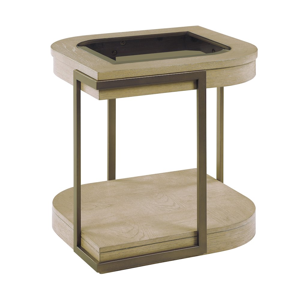 Rio Vista - End Table - Muted Earth Tones and Clay Finish. Picture 1