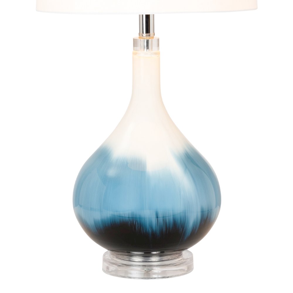 Ombre 28" Blue Tone Glass Table Lamp, (Set of 2). Picture 4