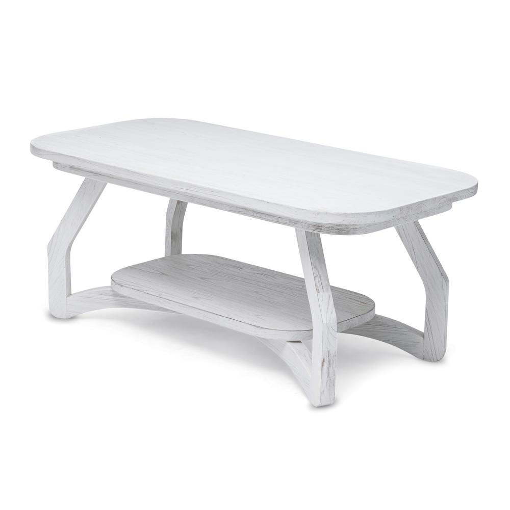 Surfside - Coffee Table - Weathered White Finish. Picture 1