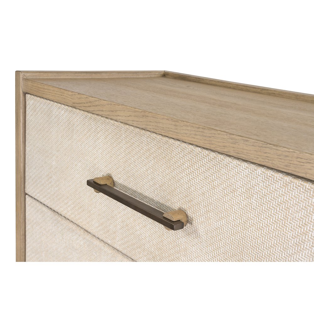 Rio Vista - Woven 5 Drawer Chest - Muted Earth Tones and Clay Finish. Picture 5