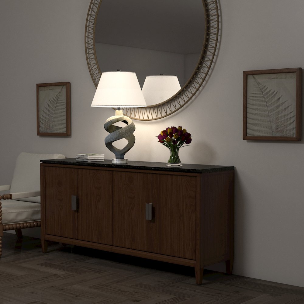 Infinity - 31" Resin Table Lamp - Grey Wash Finish. Picture 5