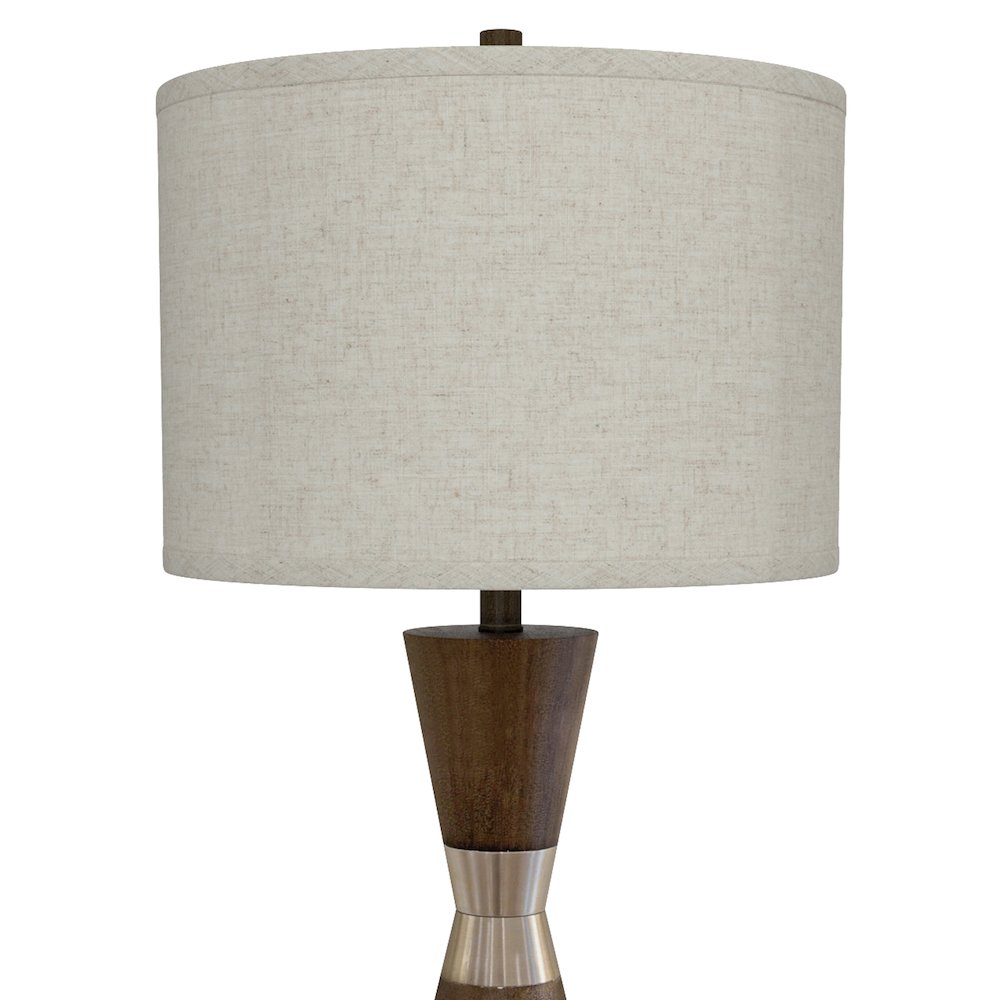 Hourglass, 30.5" Brown Resin & Metal Table Lamps (Set of 2, Contemporary). Picture 2