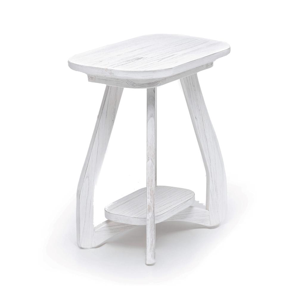 Surfside - Chairside Table - Weathered White Finish. Picture 1