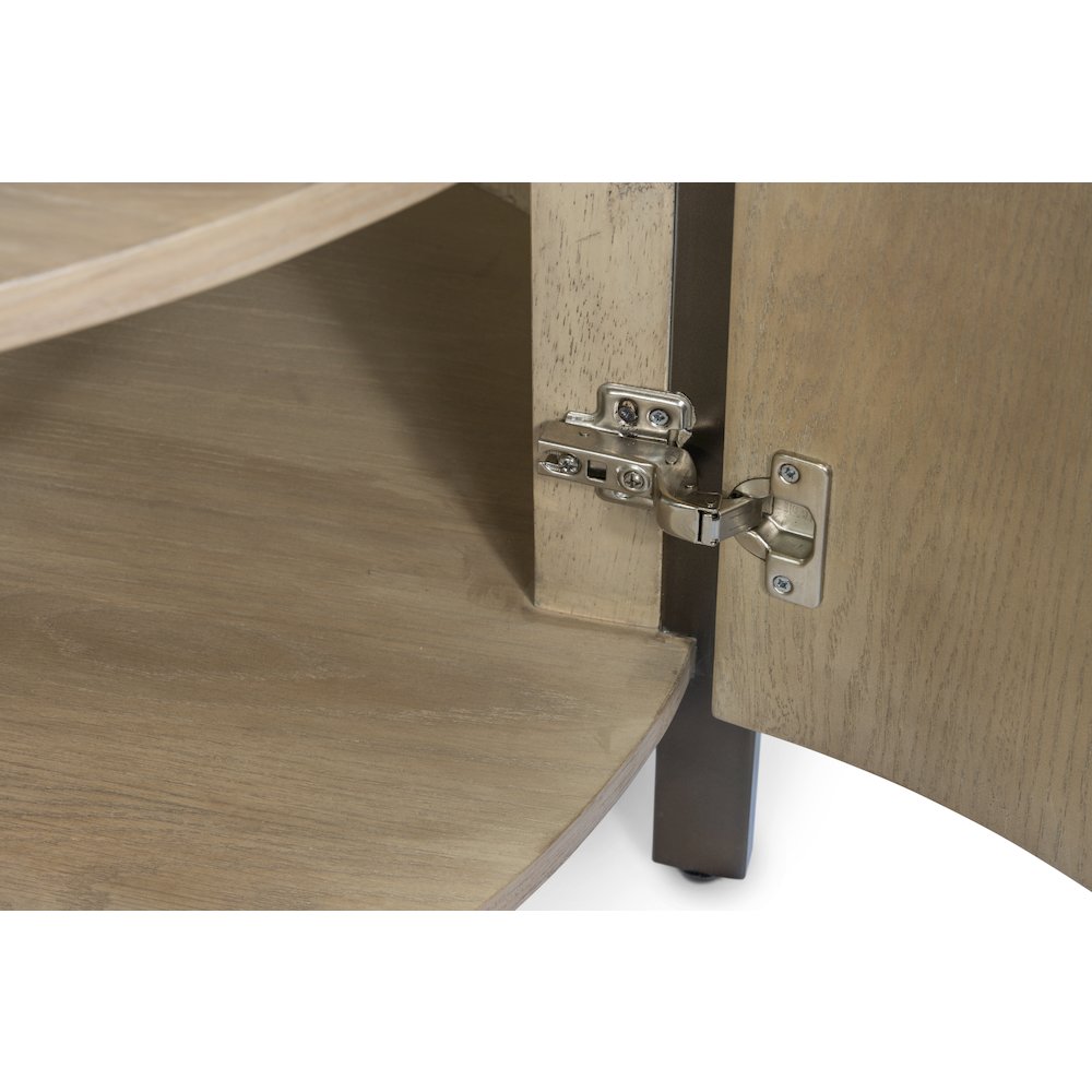 Rio Vista - 54" Round Dining Table with Storage - Muted Earth Tones and Clay. Picture 16