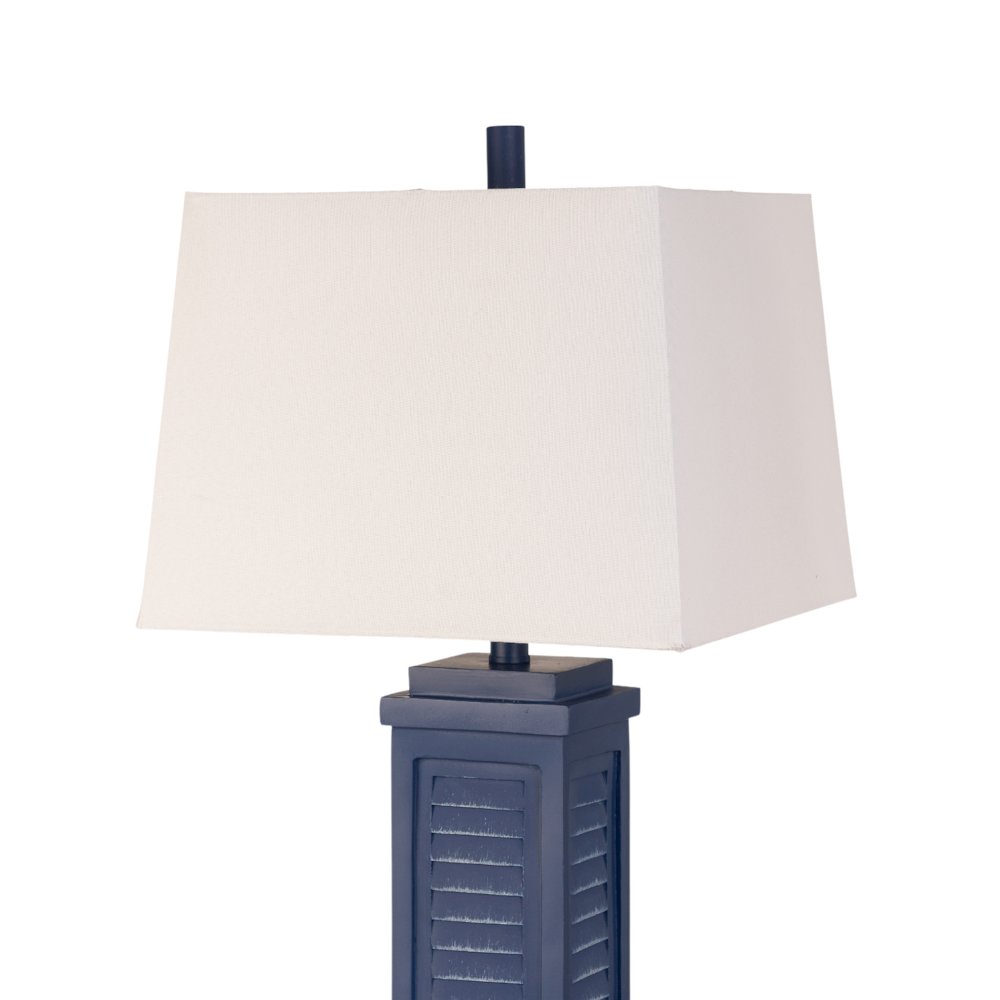 Shutter - 32" Table Lamp with USB - Set of 2 - Navy Finish. Picture 4