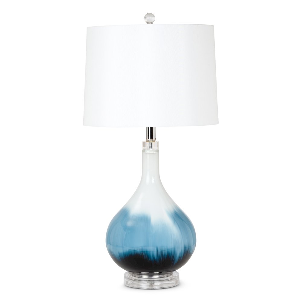 Ombre 28" Blue Tone Glass Table Lamp, (Set of 2). Picture 8