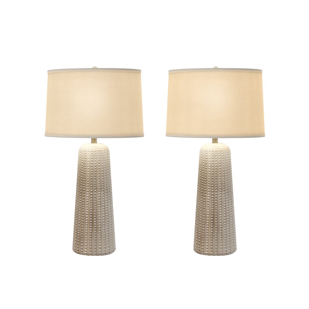 Marissa - 31" Resin Table Lamp - Set of 2 - Beige Finish. Picture 1