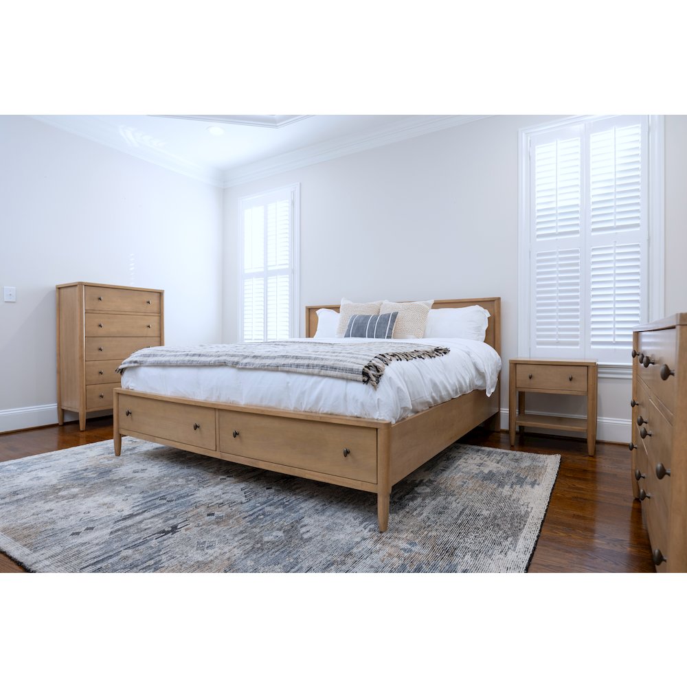 Chatham - Storage Bed - King - Warm Maple Finish. Picture 9