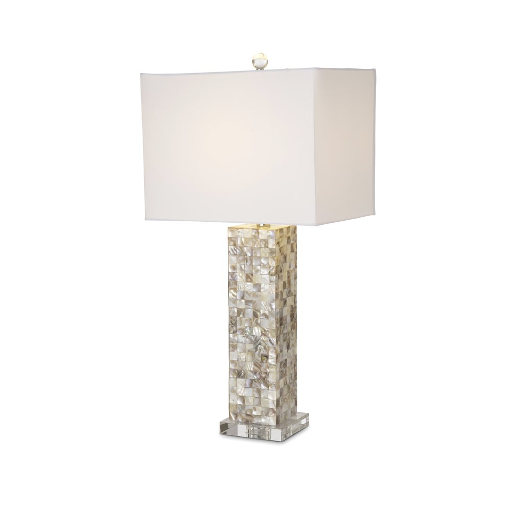 Harper - 29" Nature Mother of Pearl Table Lamp with Crystals - Set of 2. Picture 6