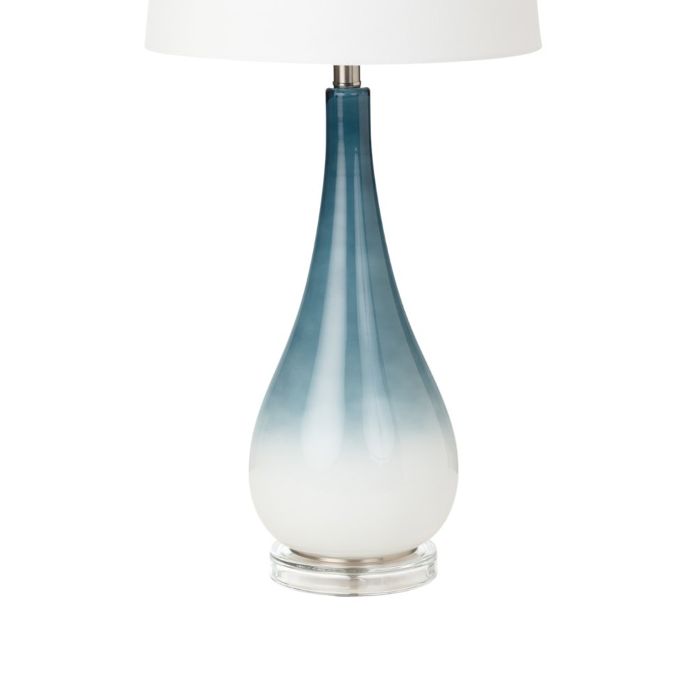 Serenity - 30.5" Glass Table Lamp - Set of 2 - Blue, White Finish. Picture 4