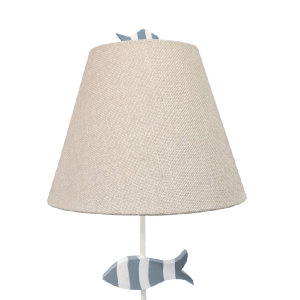 School of Fish 28” Resin 3-Fish Table Lamp, Blue and White, (Set of 2). Picture 2