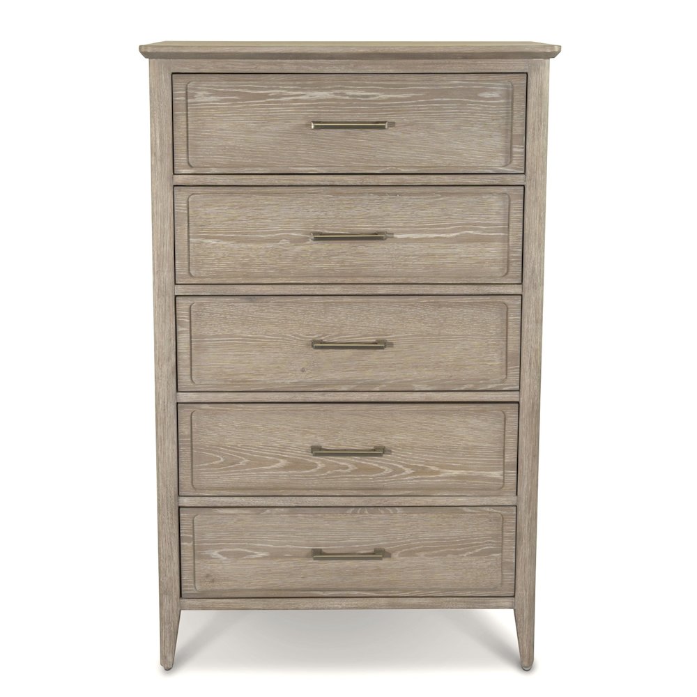 Cape May - 5 Drawer Chest - Glazed Driftwood Finish. Picture 2