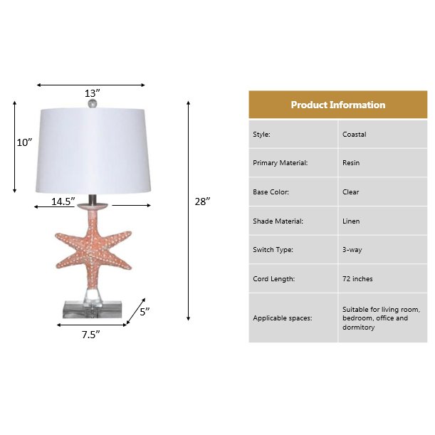 Patrick - 28" Starfish with Crystal Base - Set of 2 - Natural Finish. Picture 5
