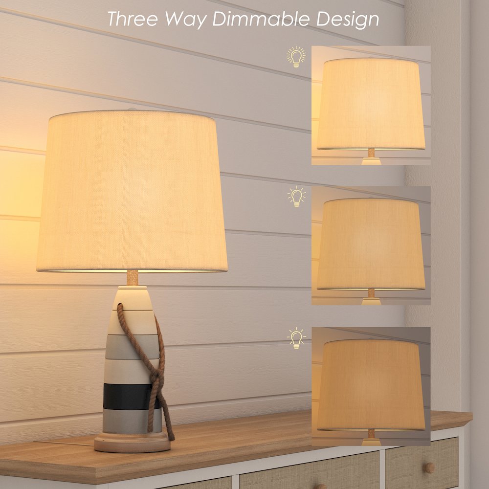Buoy 27" Poly Coastal Table Lamp, Tri-color, (Set of 2). Picture 6
