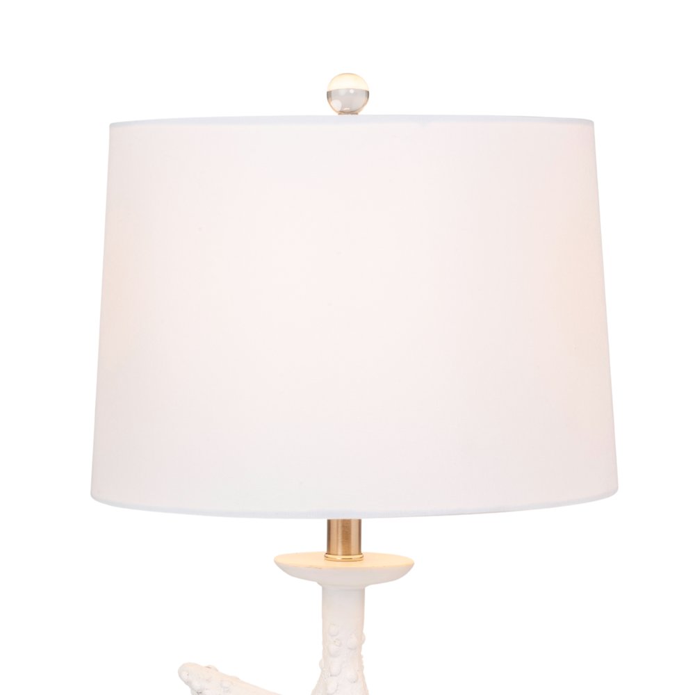 Patrick 28" White Starfish / Crystal Base, (Set of 2). Picture 3