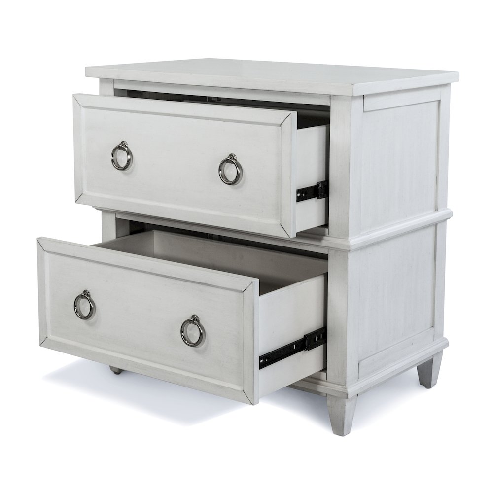 Point Breeze - 2 Drawer Nightstand with Power Strip, USB-A and USB-C Port. Picture 3