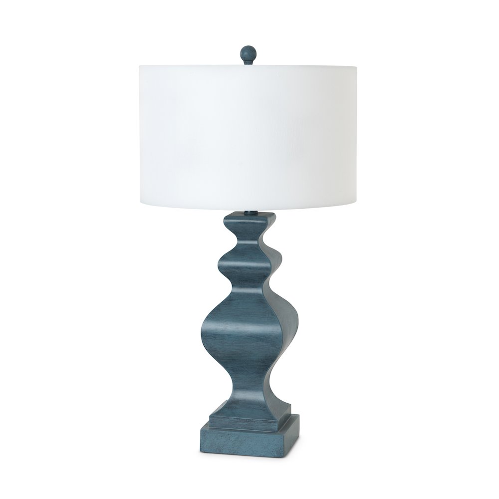 Cyrus 32" Blue Polyresin Table lamp, (Set of 2). Picture 6
