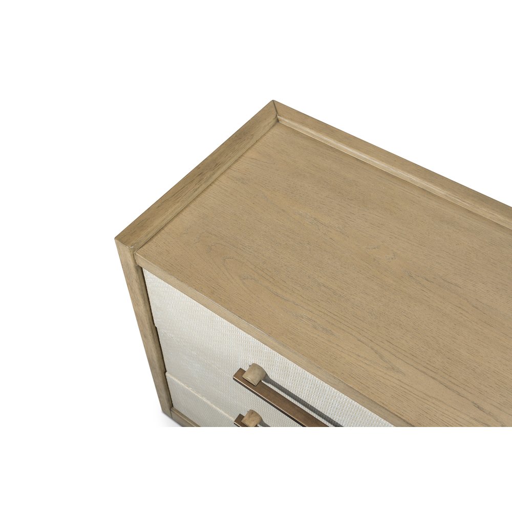Rio Vista - Woven 3 Drawer Nightstand with Power Strip, USB-A and USB-C Port. Picture 6