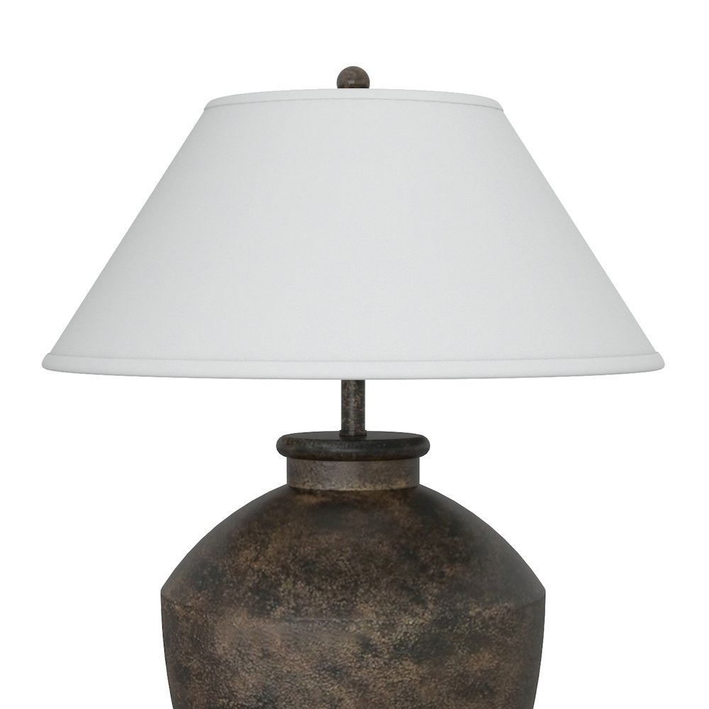 Terracotta - 30.5" Resin Table Lamp - Black, Bronze Finish. Picture 2