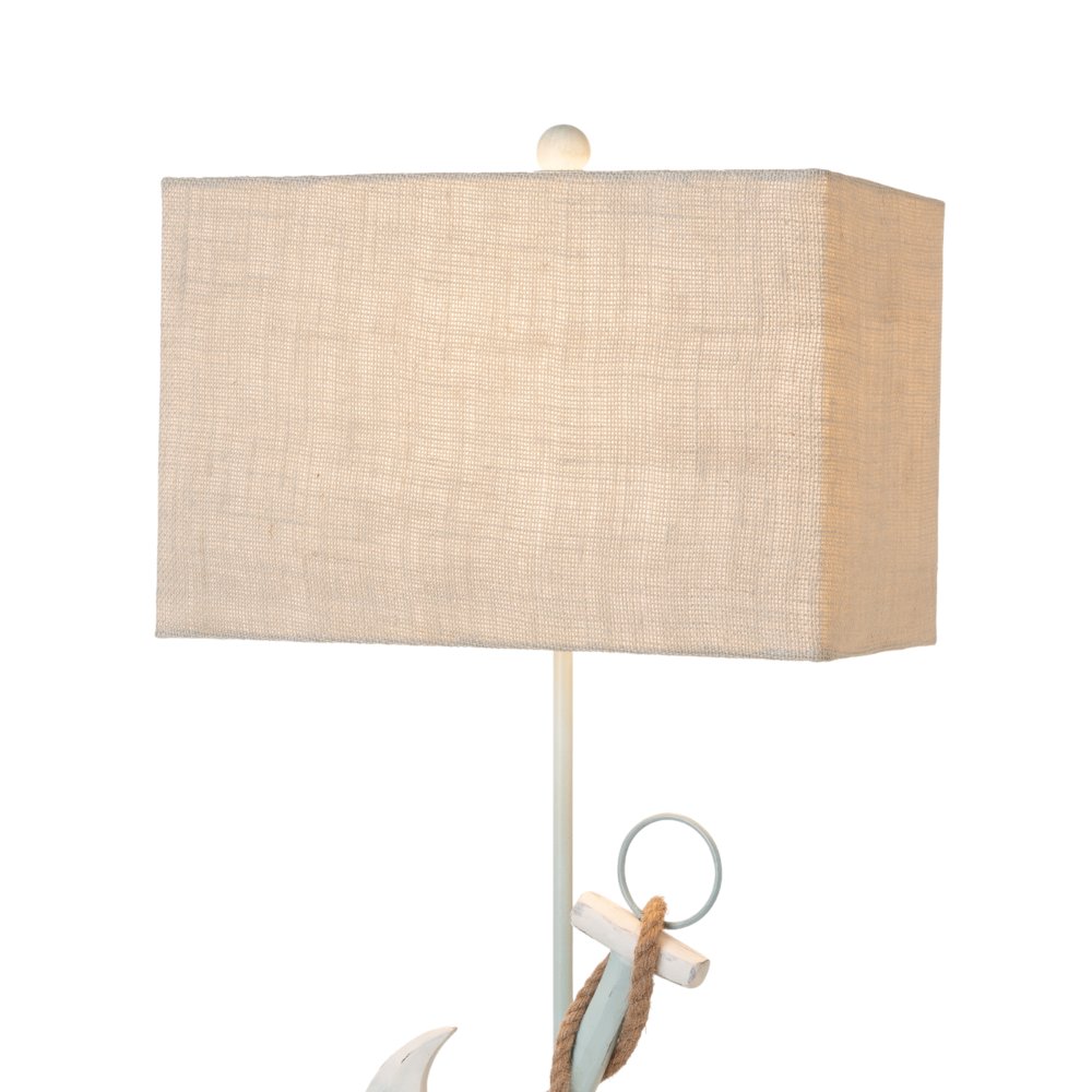 Anchor 28" Distressed Blue Polyresin Coastal Table Lamp, (Set of 2). Picture 2