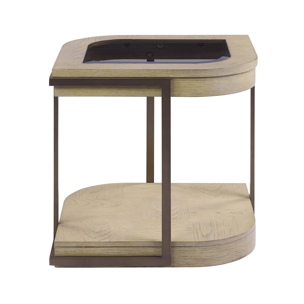 Rio Vista - End Table - Muted Earth Tones and Clay Finish. Picture 3