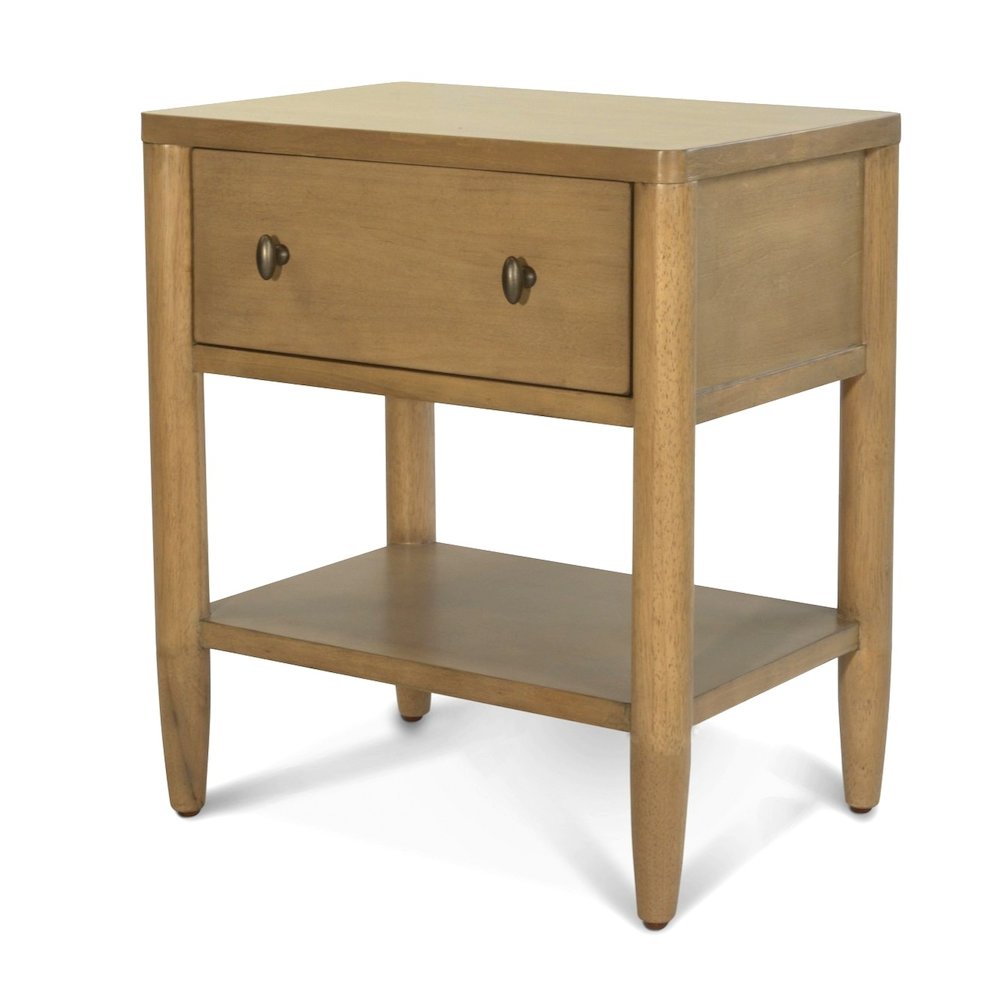 Chatham - 1 Drawer Nightstand with USB-A and USB-C Port - Warm Maple Finish. Picture 1