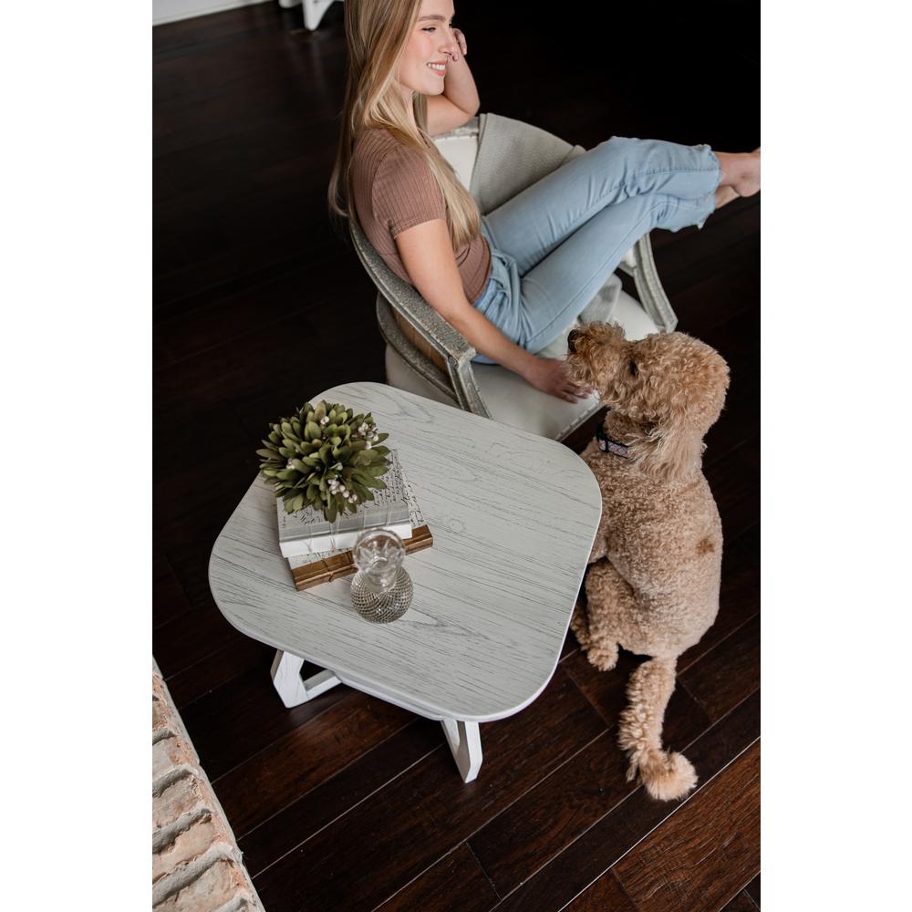 Surfside - End Table - Weathered White Finish. Picture 6