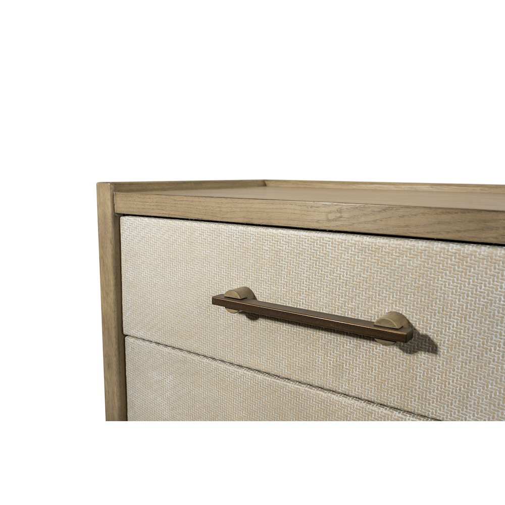 Rio Vista - Woven 3 Drawer Nightstand with Power Strip, USB-A and USB-C Port. Picture 5
