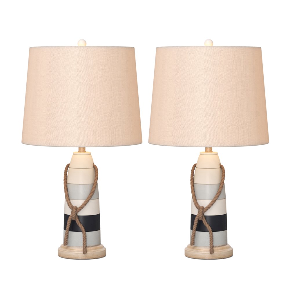 Buoy 27" Poly Coastal Table Lamp, Tri-color, (Set of 2). Picture 1