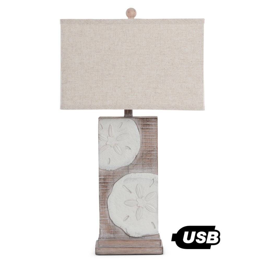 Sand Dollar 30" Poly Table Lamp, (Set of 2). Picture 4