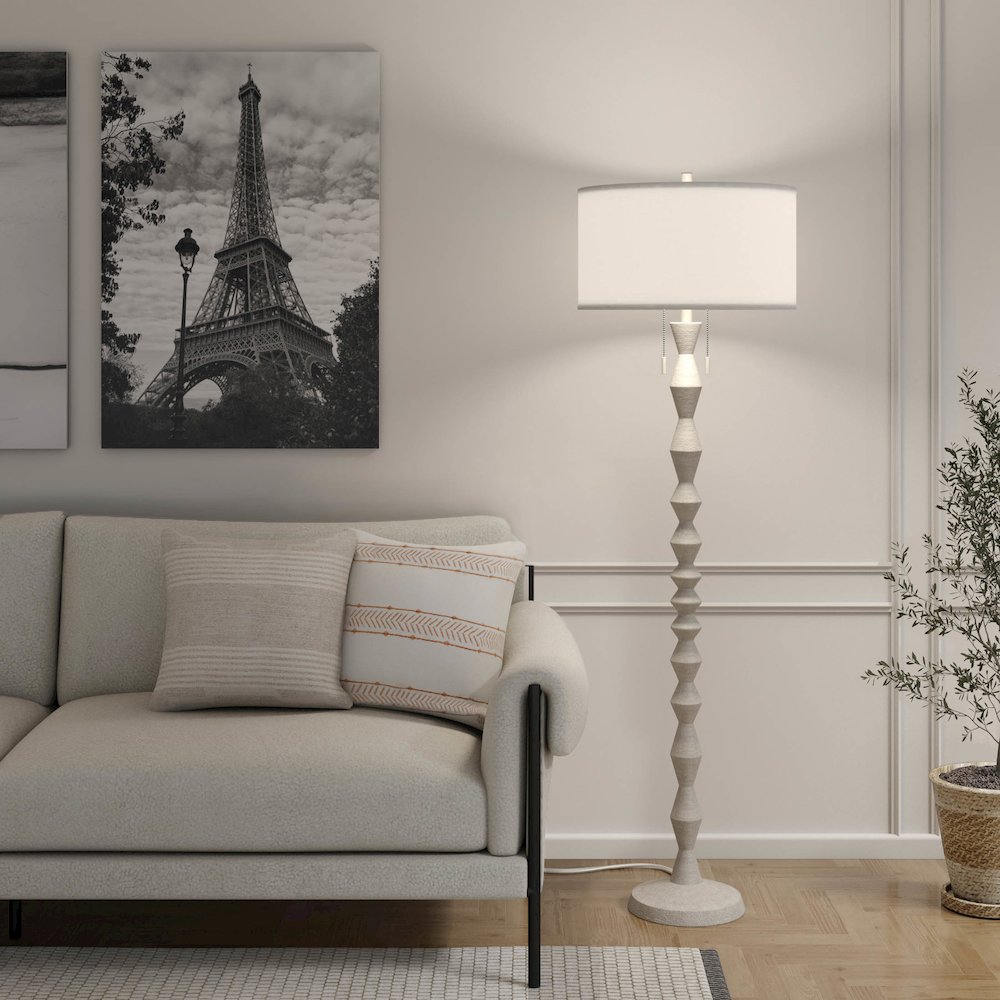 Zenith - 66" Floor Lamp - White Finish. Picture 6